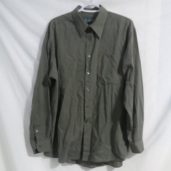 PROTOCOL | 16.5 / 34-35 | Plaid Button-Up Front Dress Shirt With Chest Pocket - Picture 1 of 16